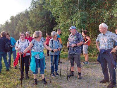 Kurzer Fotostopp der Wandergruppe.