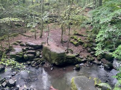 Blick auf den Holzbachdurchbruch.